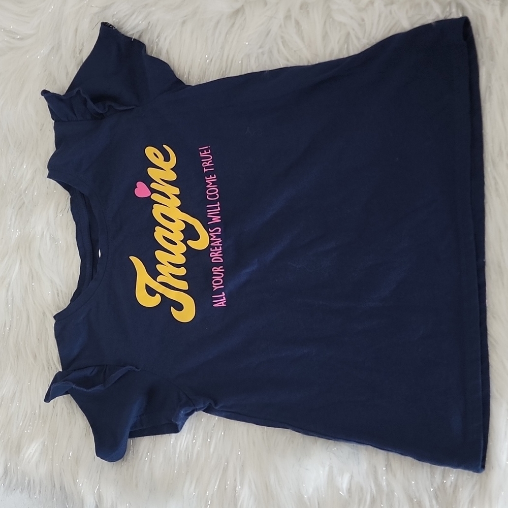 Big girls mustard pants and 2 navy blue Tops set - Picture 6 of 10